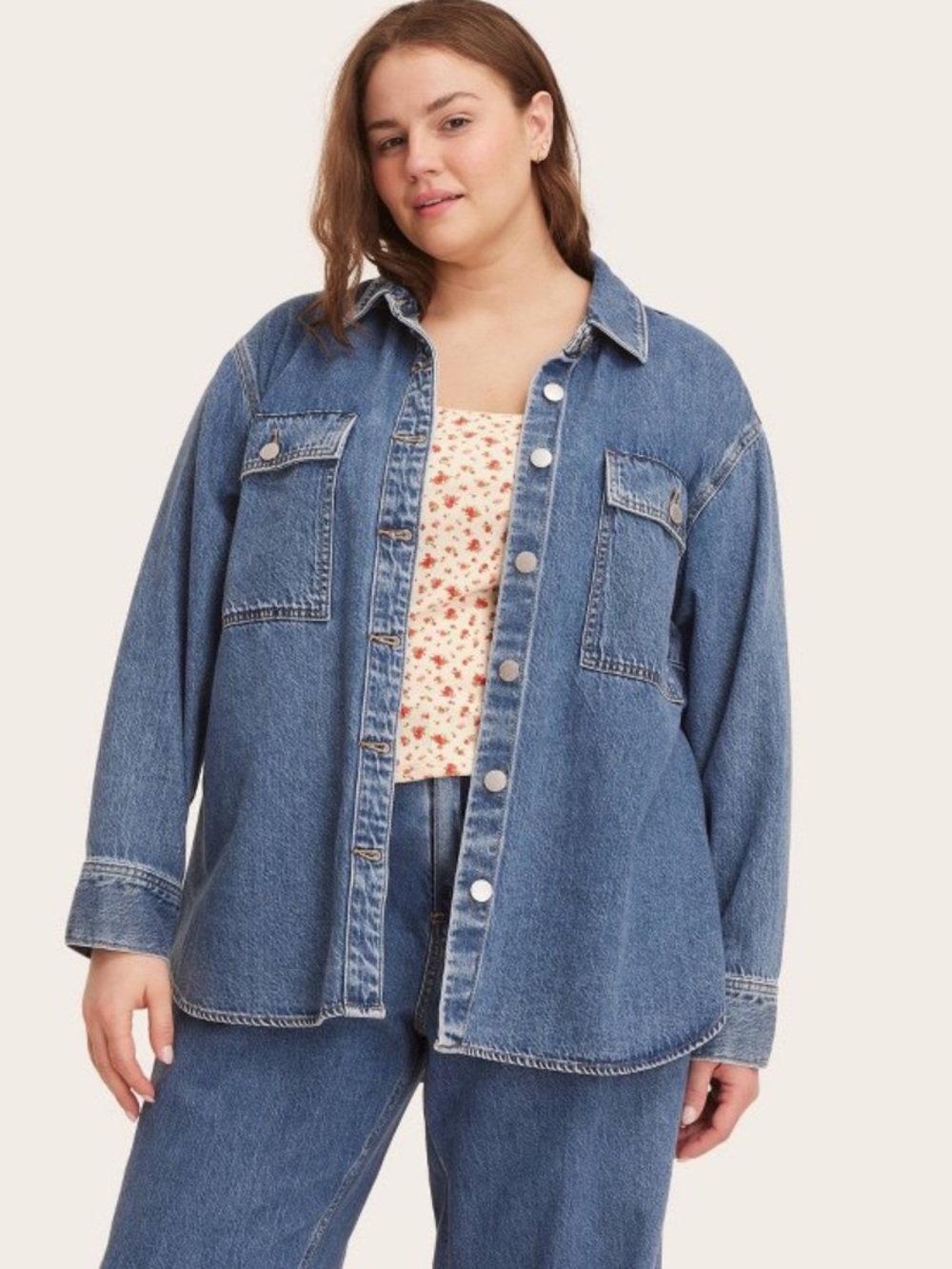 Parke Target collab denim shacket 1X